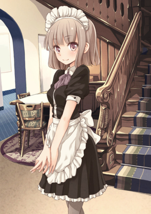 メイド服を着た女の子のイラスト 50枚