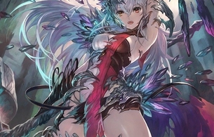 『よるのないくに』主人公の変身中のエロい姿のイラストと新しいハイレグエロい変身姿！