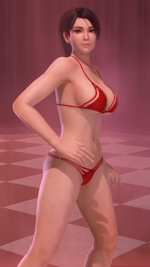 DOAX3 「あぶないチケット」でポールダンスのグラビア撮影（紅葉編）