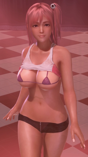 DOAX3 「あぶないチケット」でポールダンスのグラビア撮影（ほのか編）