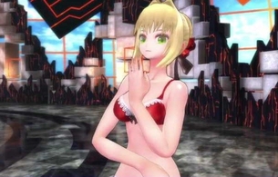 『フェイト/エクステラ』エロい水着姿DLC！エロおっぱいや濡れ透け、上半身裸まで！