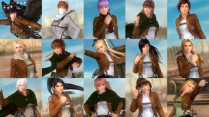 本日、DOA5LR×進撃の巨人コラボコスチューム＆新ステージ「ATTACK ON TITAN」配信開始
