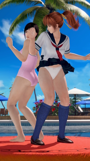 DOAX3 セーラー服でアクティビティ撮影（かすみ編）