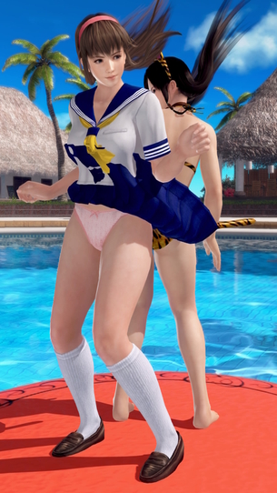 DOAX3 セーラー服、体操服でアクティビティ撮影（ヒトミ編）