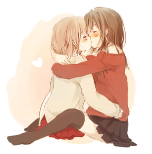 百合キス→女の子同士でゆりゆりちゅっちゅおくちキスしちゃってて微笑ましいまとめ 百合キス二次画像