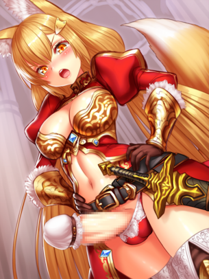 【二次エロ】チンポを生やして恥ずかしがっている女の子のエロ画像集