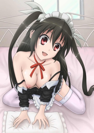 メイドの可愛い二次元画像。
