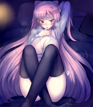 【二次・ZIP】柔らかそうな太ももが堪らんニーソ娘の2次画像