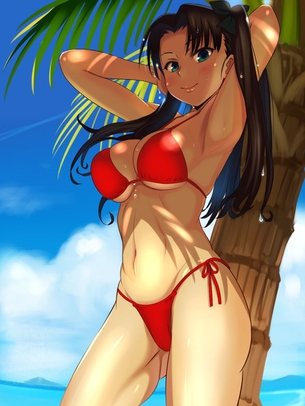 Fateの遠坂凛のエロ画像をアップ！