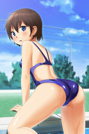 競泳水着の萌えイラスト