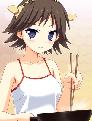 【二次・ZIP】お昼時なので、お料理作ってる女の子の画像