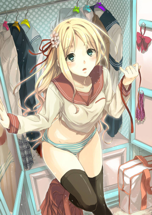 【二次】ハプニング！女の子の着替えに遭遇しちゃった画像が見たい！