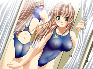競泳水着のエロ画像をアップ！