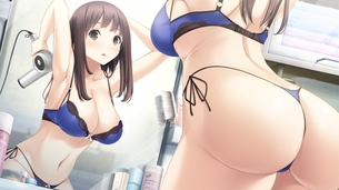 【2次】ただの紐なのにすごくエロい紐パン姿の女の子の二次画像【下着】