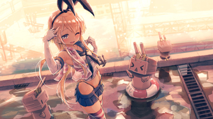 【艦これ】 びしょ濡れな島風ちゃん PC フルHD / PSVita 壁紙 【画像・壁紙】 （艦隊これくしょん -艦これ- 42）