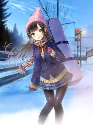 【雪・・強くなってきたな・・】雪の日でも真面目に学校に通う女子高生の二次・・・