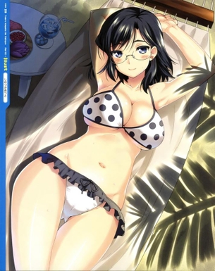 メガネっ娘の虹エロ画像