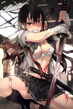 【二次】刀持ってる女の子の画像ください！
