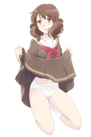 【二次・ZIP】衣服を捲って誘ってるたくし上げ美少女画像