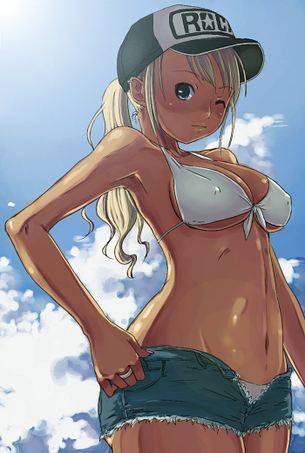 ホットパンツの二次エロ画像で！