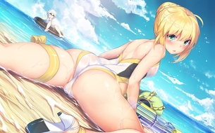 【FGO】 水着のアルトリア・ペンドラゴンの可愛さよ! 【画像・壁紙】 （Fate/GrandOrder 10）