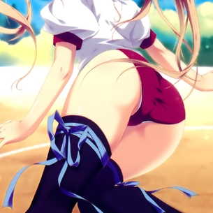 ついつい性的な目で見てしまいがちな、二次元ブルマ美少女のエロ画像。