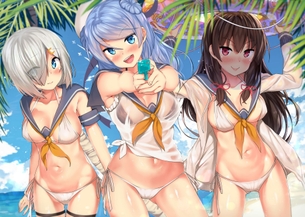 【二次・ZIP】エロ可愛い水着姿の美少女2次画像