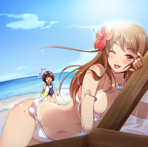 【10月11日はウインクの日】女の子がウインクをしている画像 50枚