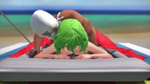 [MMD-R18,東方] セクシーな水着を着た風見幽香とバック→騎乗位するエロ動画