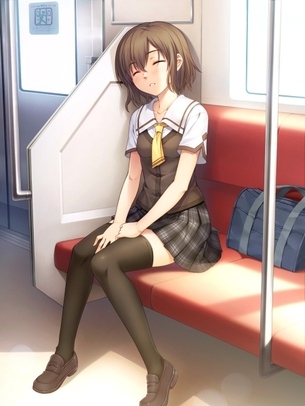 ニーソの二次エロ画像で！