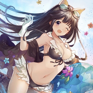 ジェシカちゃん（グラブル）のエロ画像まとめ フリフリ水着かわいいな！