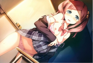 スカートや服をたくし上げてエッチな部分を見せて誘惑してくるエロ画像