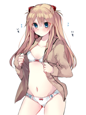 【清純の象徴】「下着は上下共に白に限る！」って方向けの白ブラ白パンツ二次・・・