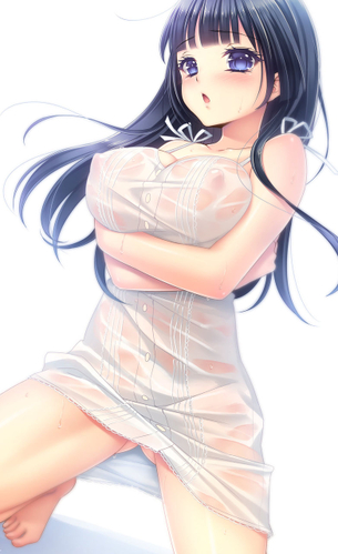濡れたり透けたり エッチな部分が透けて見えるってほんとエロい