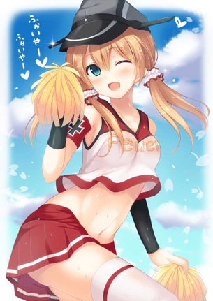 チアガールっぽい服でスケベな事態が発生しているエロ画像