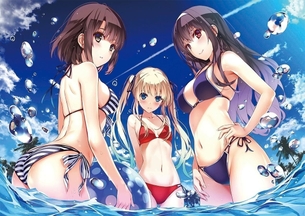 肌色が眩しい水着美少女の画像