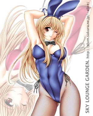 バニーガールの二次元エロ画像。