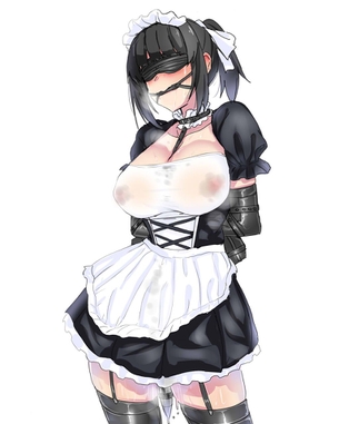 メイドの可愛い二次元画像。