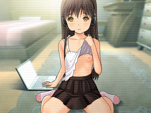【二次・ZIP】最強の誘惑シチュエーション、たくし上げしてる女の子の画像