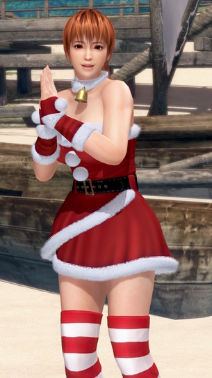 DOAX3 新水着「サンタ」で撮影会（かすみ、紅葉、あやね編）