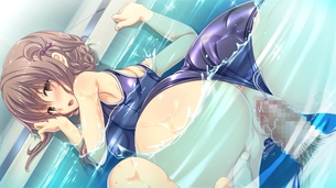 肌色が眩しい水着美少女の画像