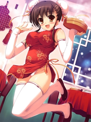 チャイナドレスの画像 スリットから覗く太ももがやらしすぎる