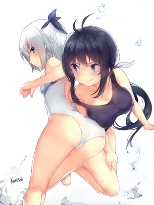 【二次・ZIP】ピチピチ肌を見せてる水着姿の美少女画像