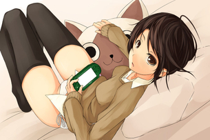 【着替えろよ】自室にて制服でくつろぐJK達の二次画像