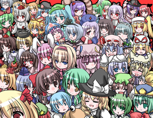 東方Projectのキャラクターの全員集合・一覧イラスト 50枚