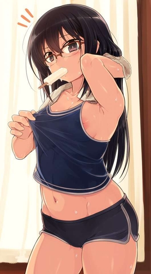 【ド直球のエロさ】ヘソ出しキャミソールの二次エロ画像