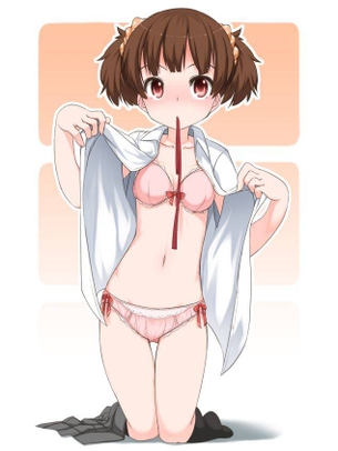 【更衣室】着替え中・服を脱ぎかけてる二次元エロ画像 part8