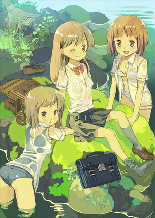 濡れ透けの可愛い二次元画像。
