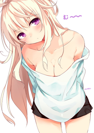 【二次・ZIP】豊かな谷間を見せてる虹美少女のオッパイ画像