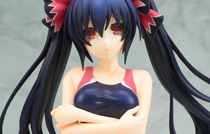 『ネプテューヌ』ノワールのエロい競泳水着姿のおっぱいとかお尻がエロいフィギュア！